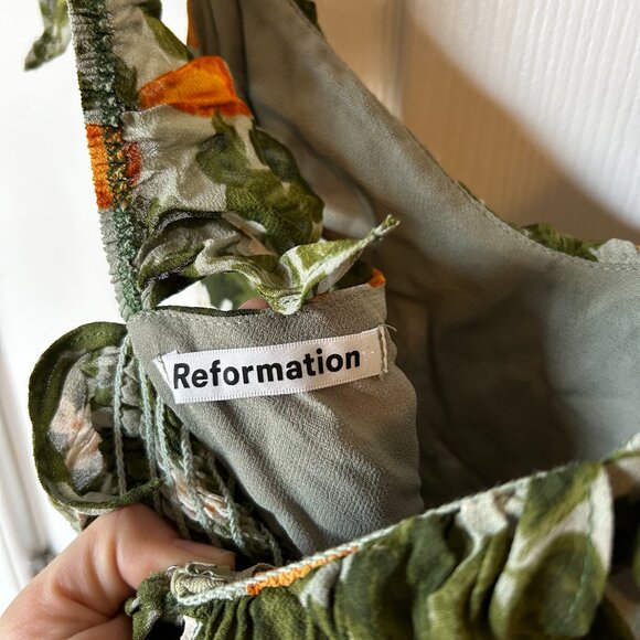 REFORMATION paris dress - orange grove - Picture 6 of 6